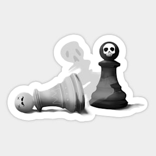 Checkmate Ghost - funny Chess design Sticker